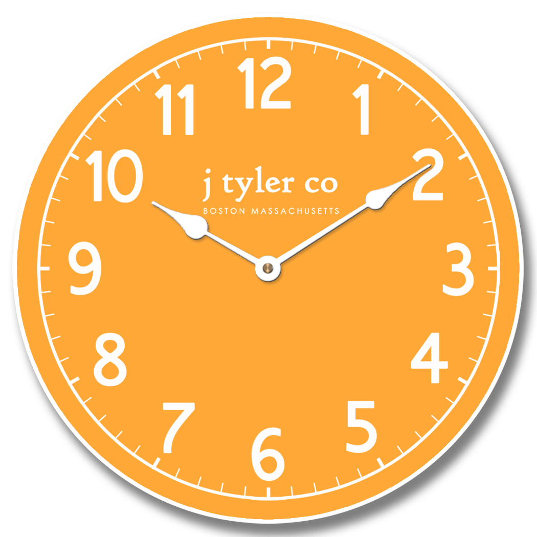 New Traditional Orange Clock | TheBigClockStore