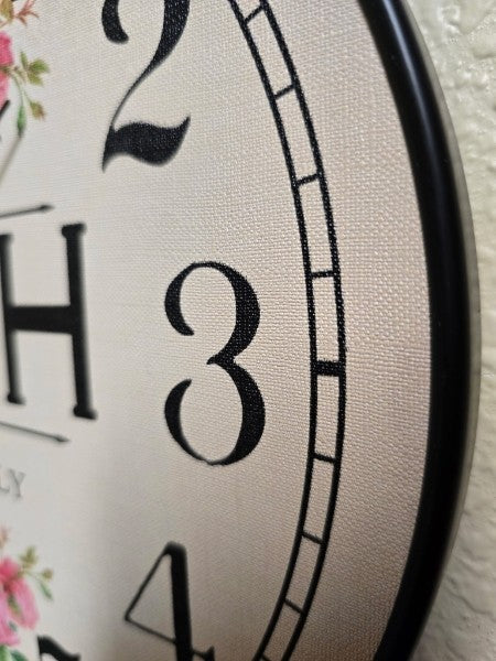 Old Bath Sign Wall Clock