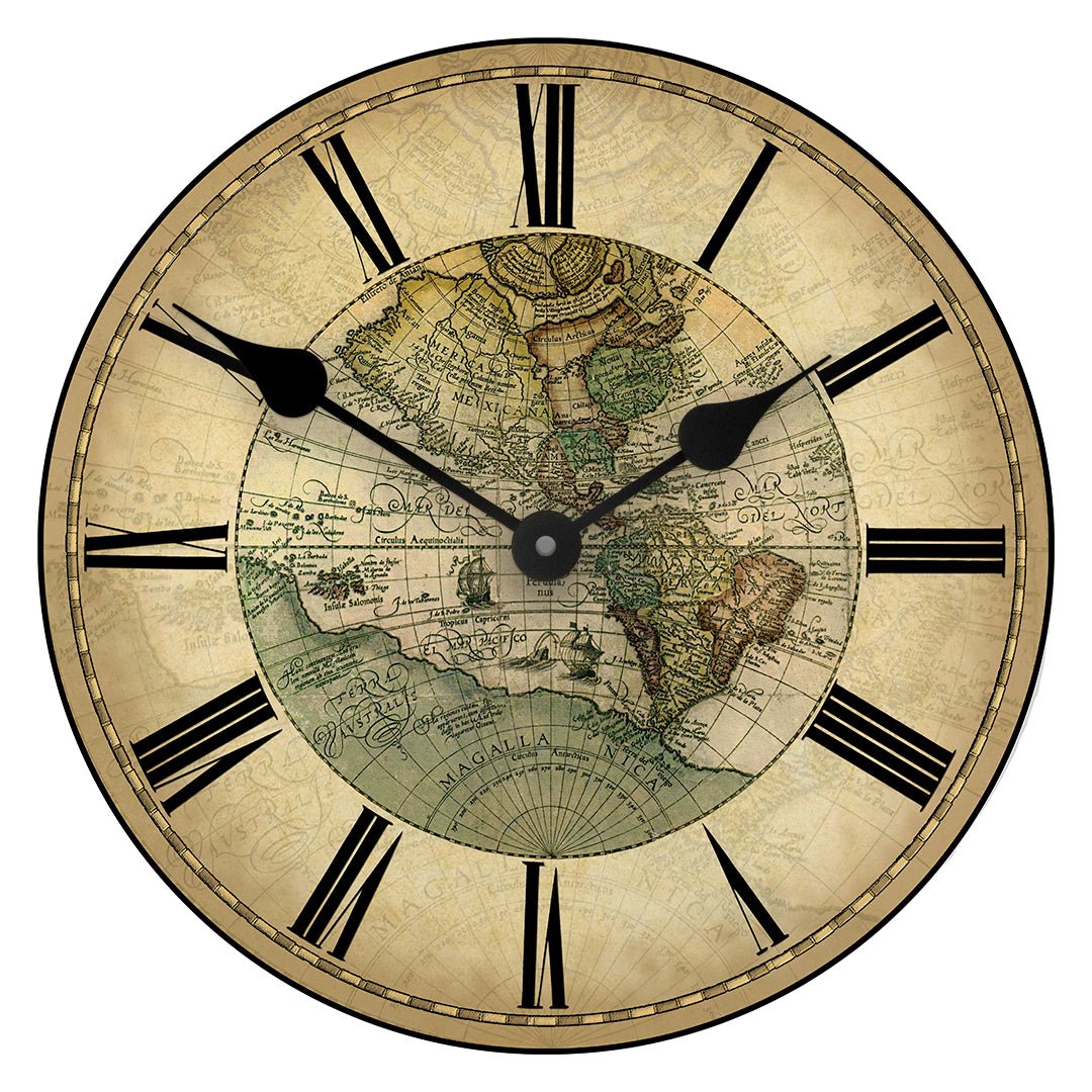 1596 World Map Clock - CustomBigClocks