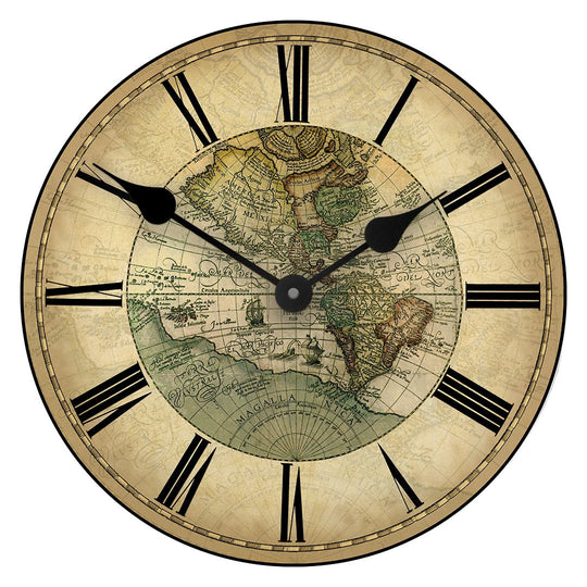 1596 World Map Clock - CustomBigClocks
