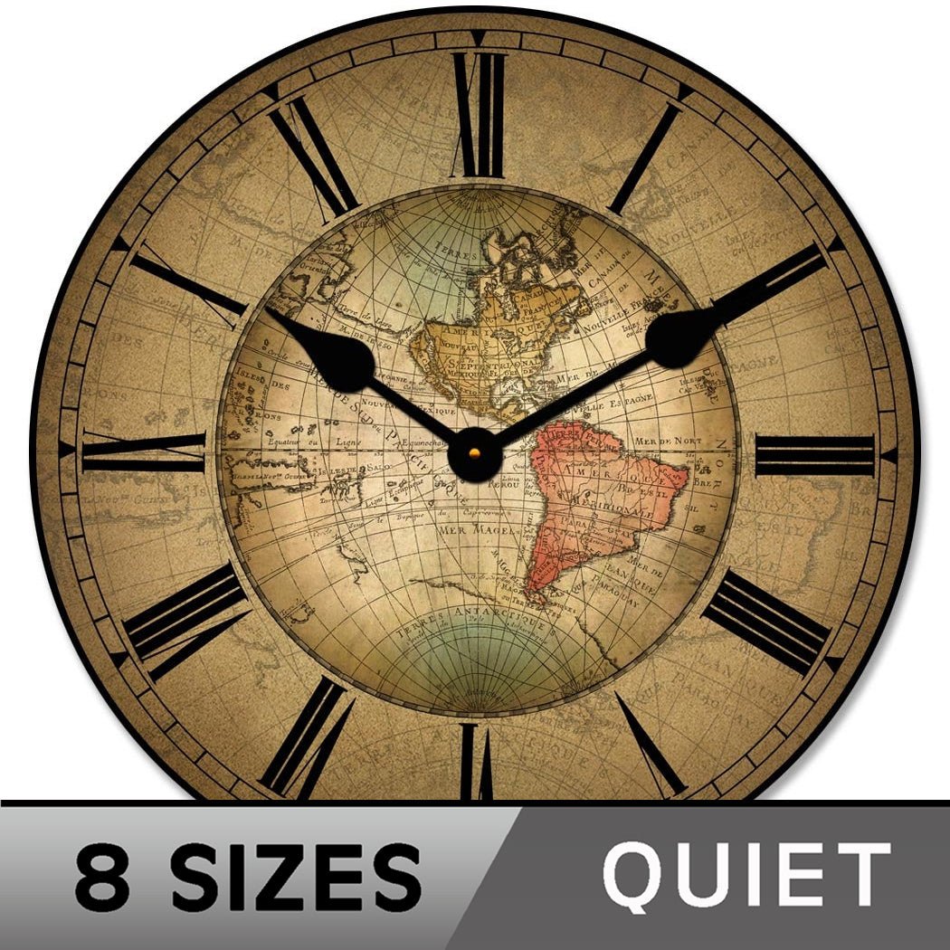 17th Century Map Clock - CustomBigClocks