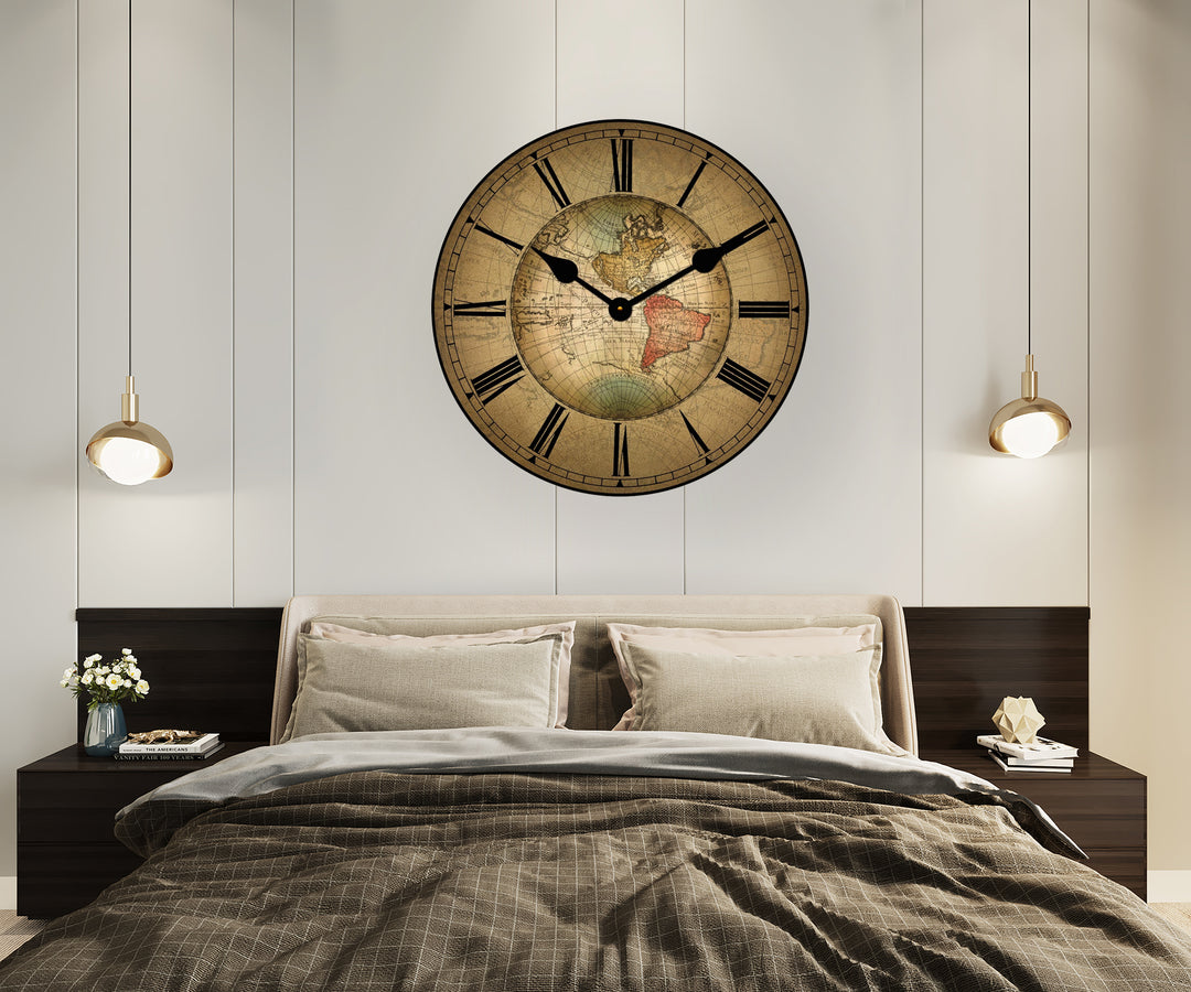 17th Century Map Clock - CustomBigClocks