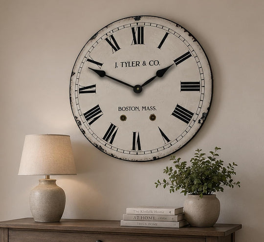 Ivory LongCase Wall Clock