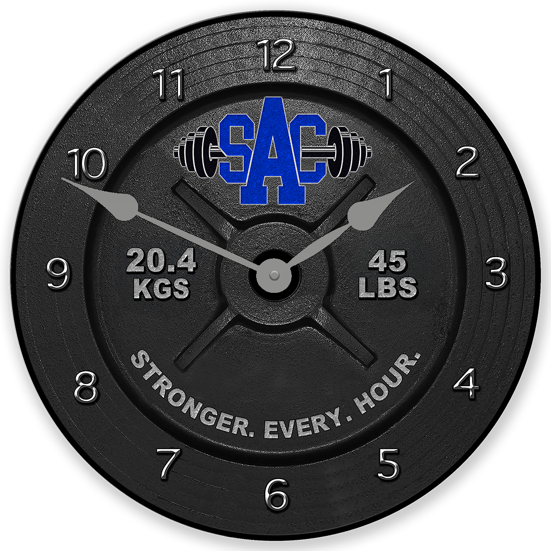 Personalized Barbell Wall Clock