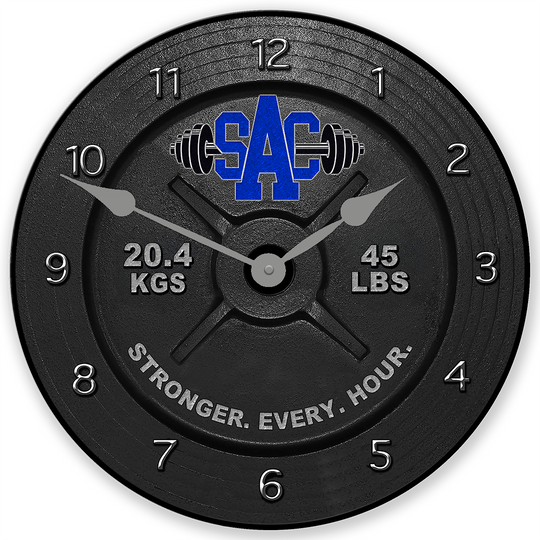 Personalized Barbell Wall Clock
