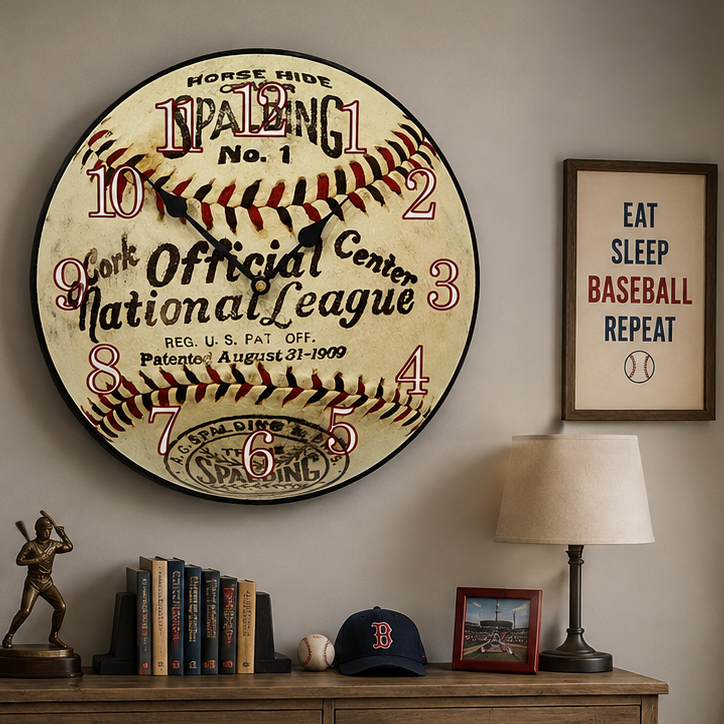 1909 Vintage Look Baseball League Wall Clock
