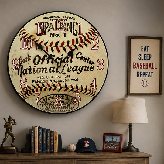 1909 Vintage Look Baseball League Wall Clock