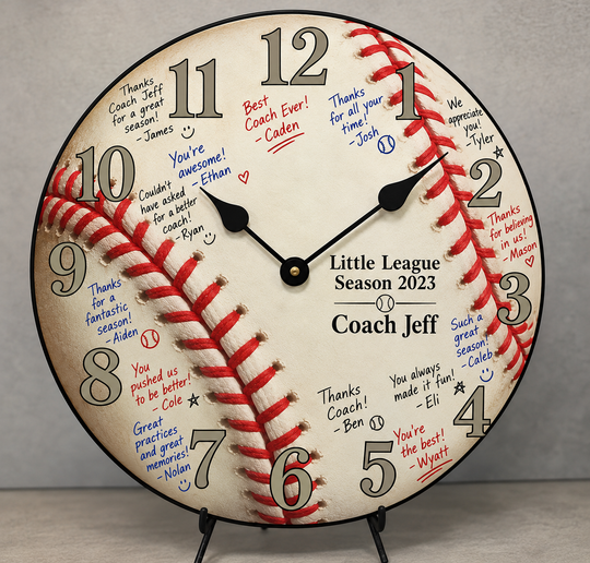 Classic Baseball Wall Clock