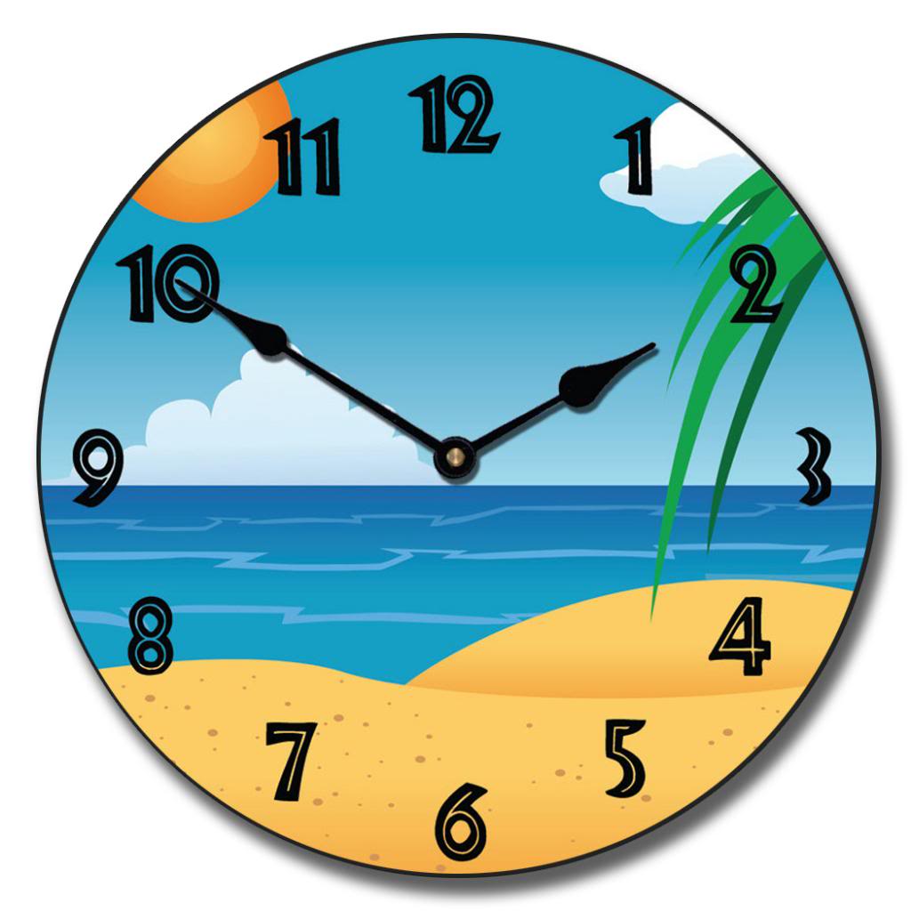 Beach Clock 3 - CustomBigClocks