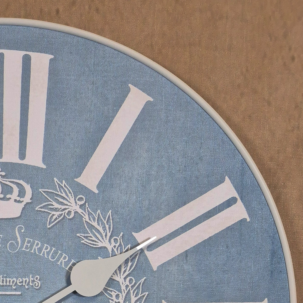 Linen Blue Wall Clock