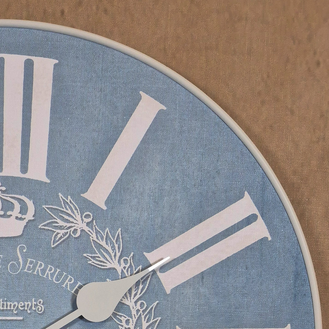 Linen Blue Wall Clock