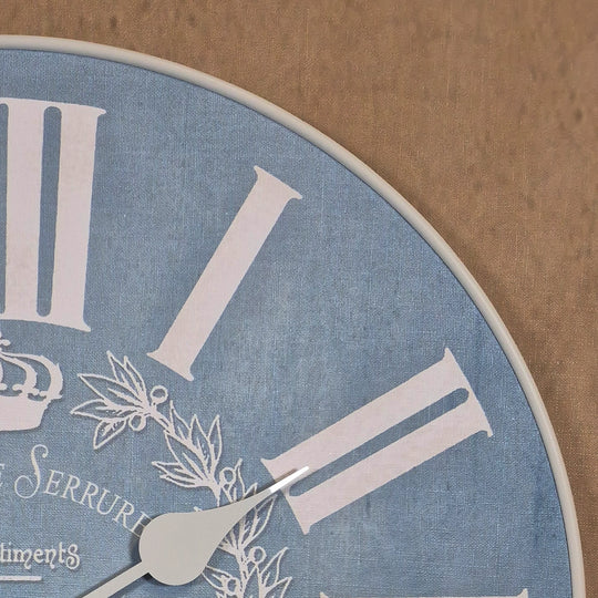 Linen Blue Wall Clock