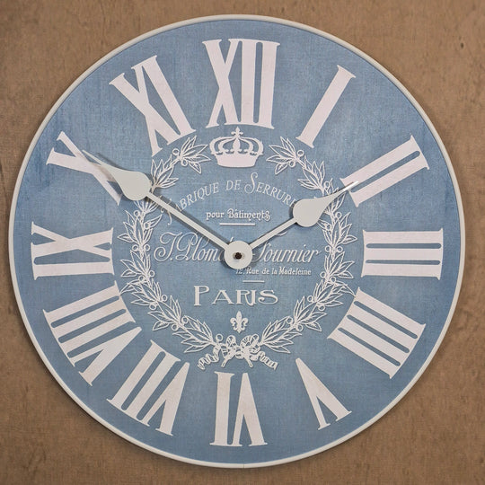 Linen Blue Wall Clock