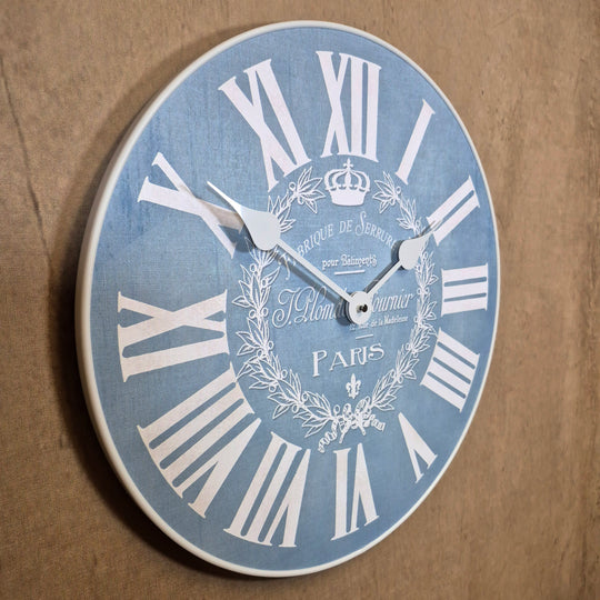Linen Blue Wall Clock