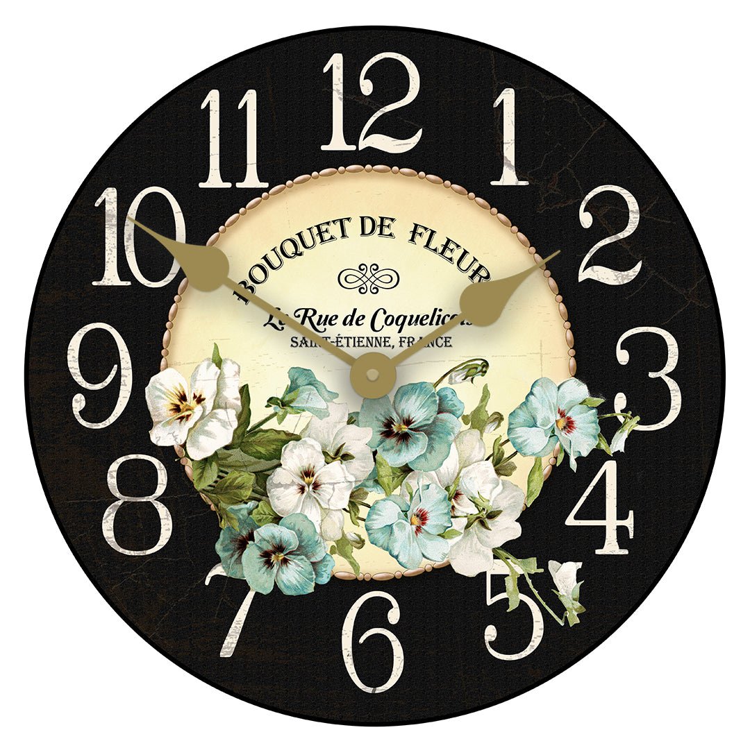 Pansies Clock - CustomBigClocks