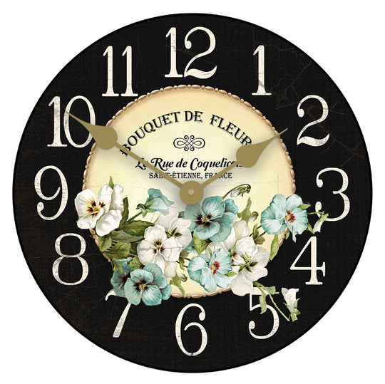 Pansies Clock - CustomBigClocks