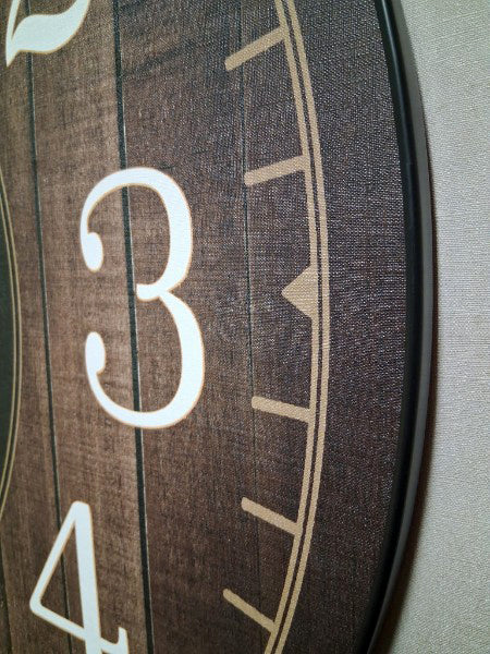 Black &amp; Brown Wood Wall Clock