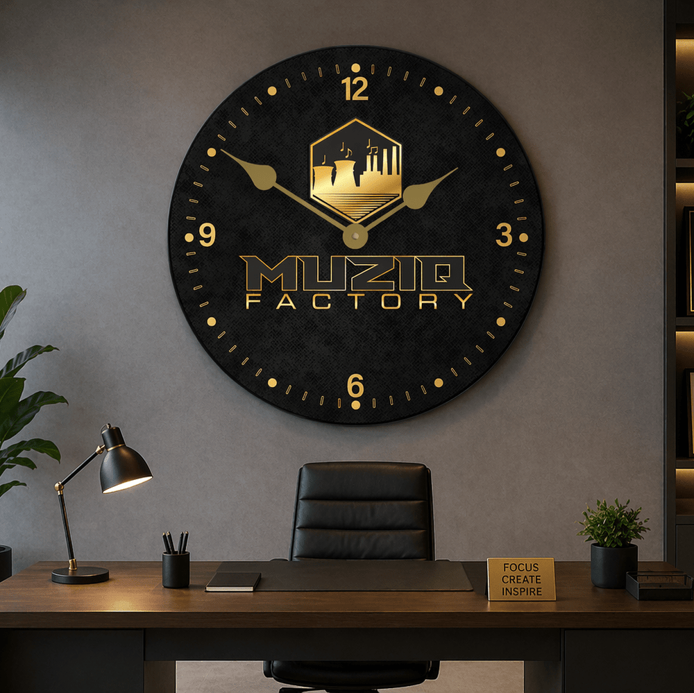 Modern Logo Wall Clock - CustomBigClocks