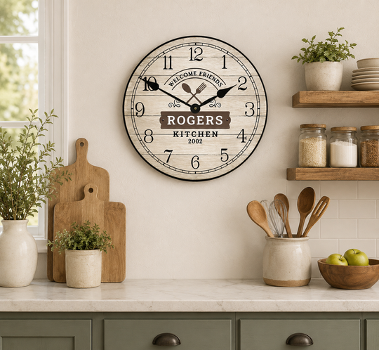 Welcome Kitchen Wall Clock