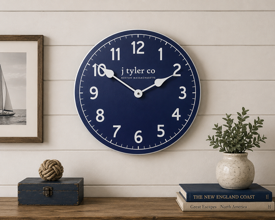 New Traditional Navy Wall Clock
