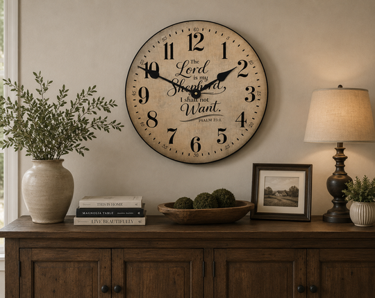 The Lord Is My Shepherd Wall Clock