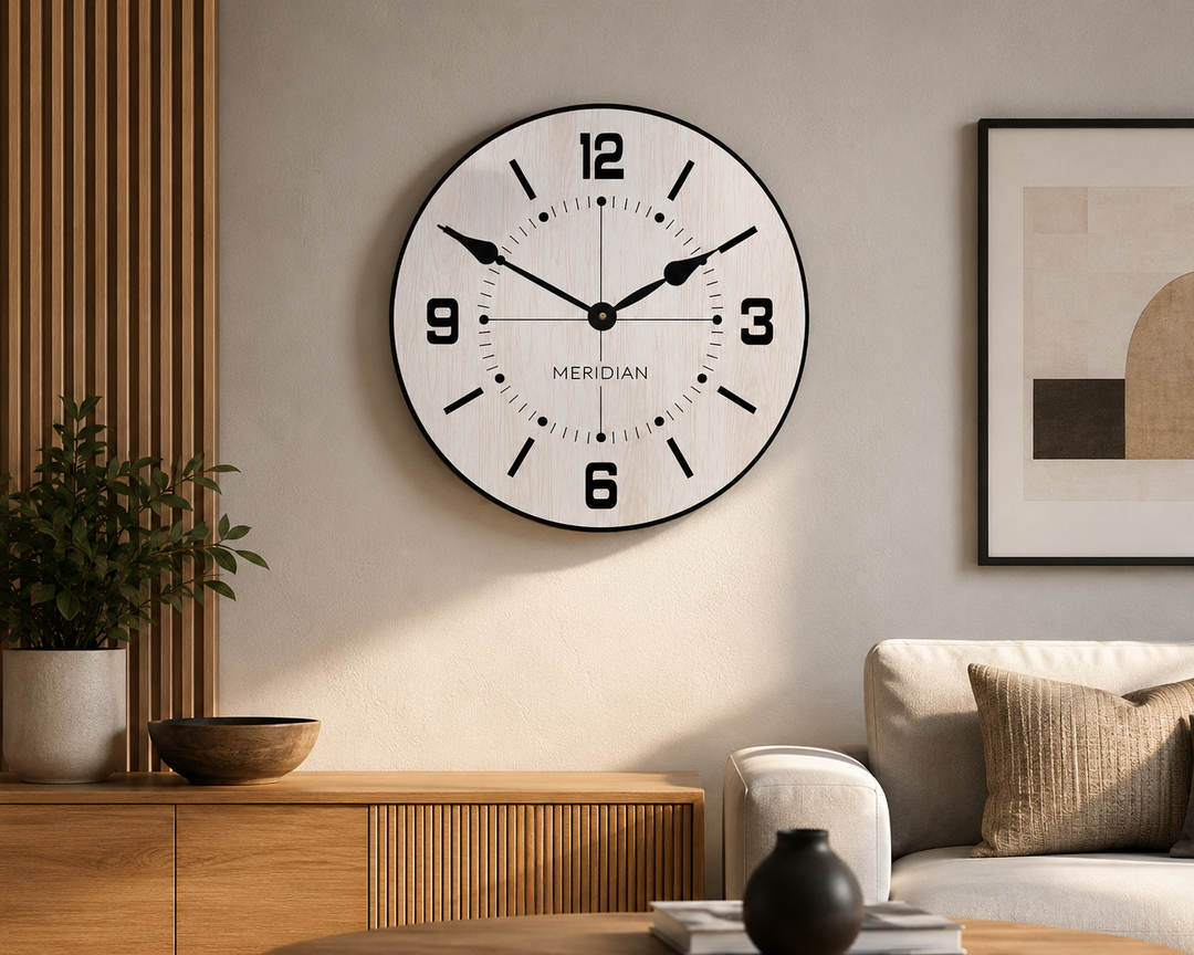 Meridian White Wall Clock