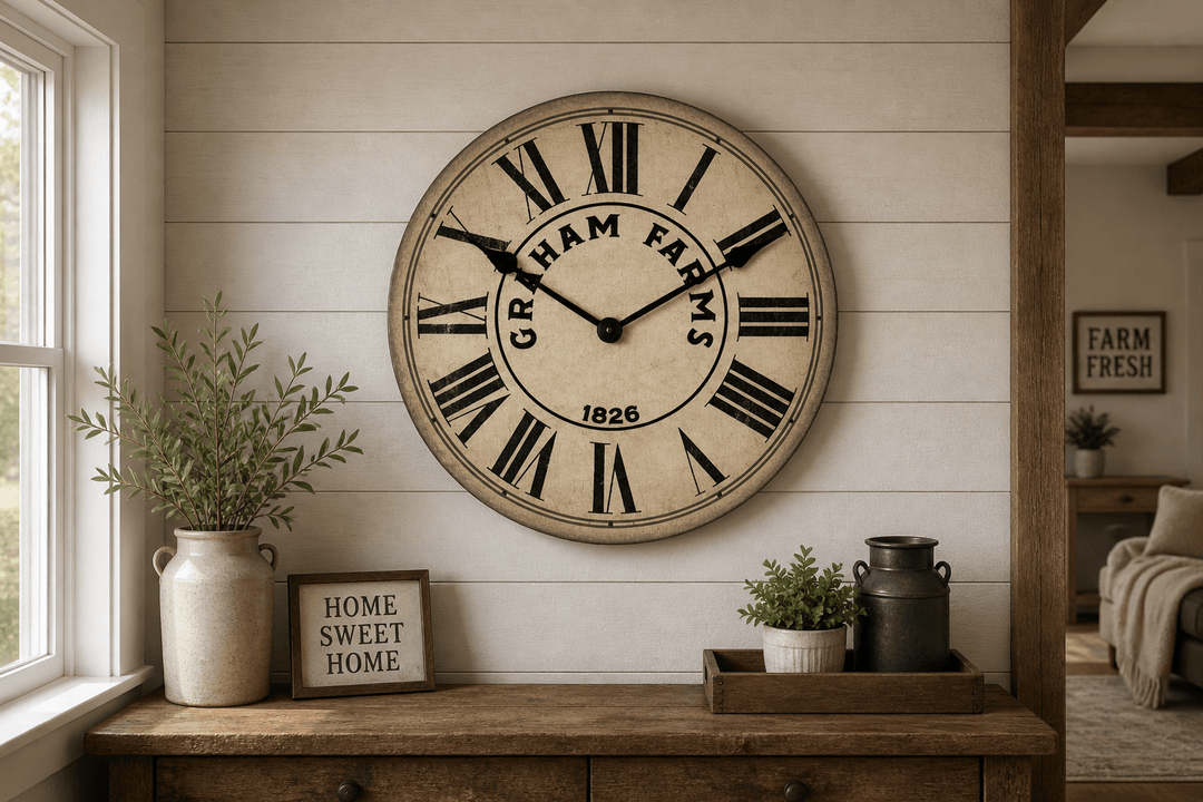 Neutral Logo Clock - CustomBigClocks