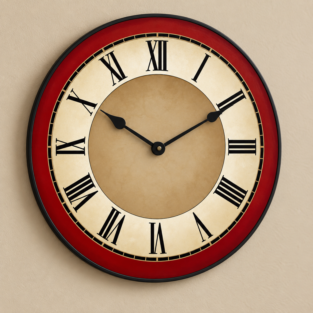 Galway Red Wall Clock