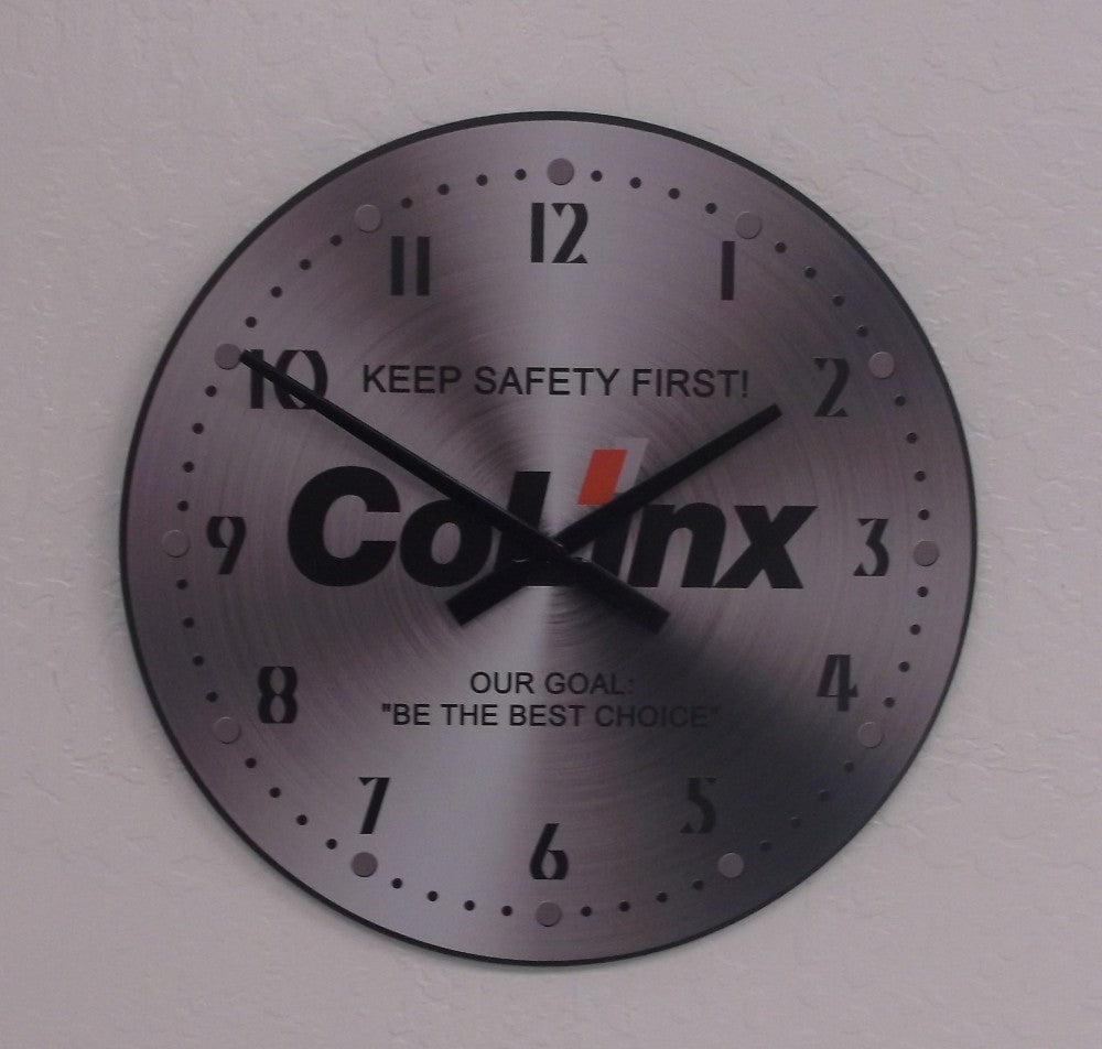 Logo Clocks wall clock, 36 inch - detail view