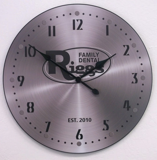 Metal Look Logo Clock - CustomBigClocks