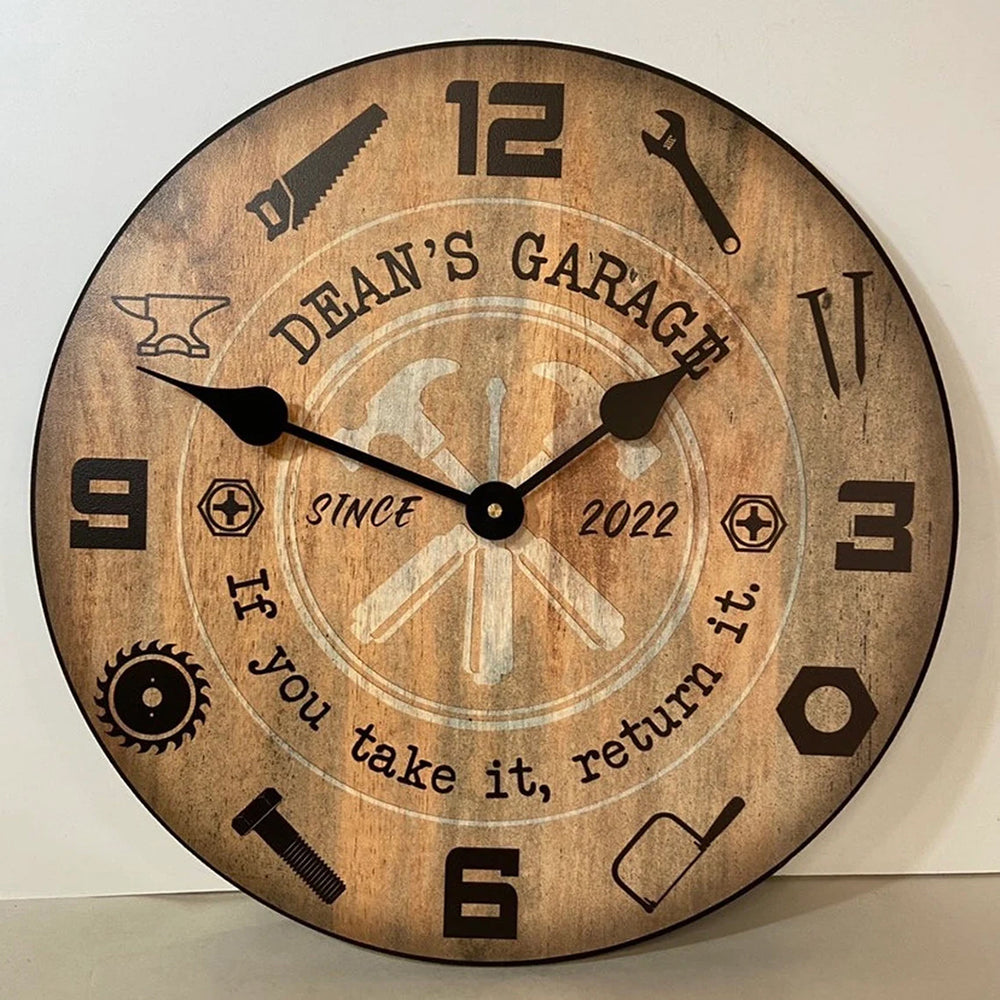 Dad's Garage Wall Clock