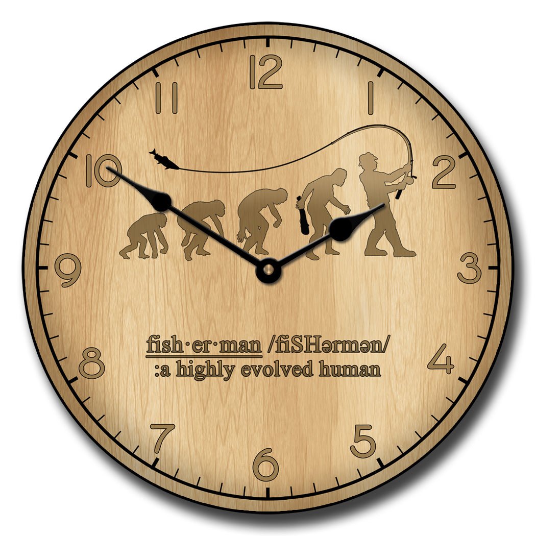Fishing Evolution Clock - CustomBigClocks