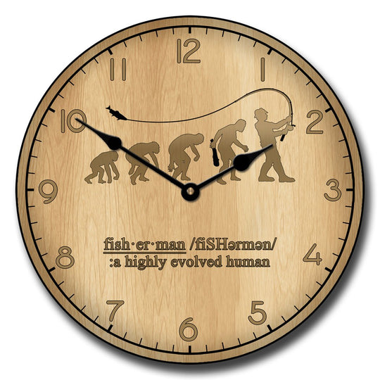 Fishing Evolution Clock - CustomBigClocks