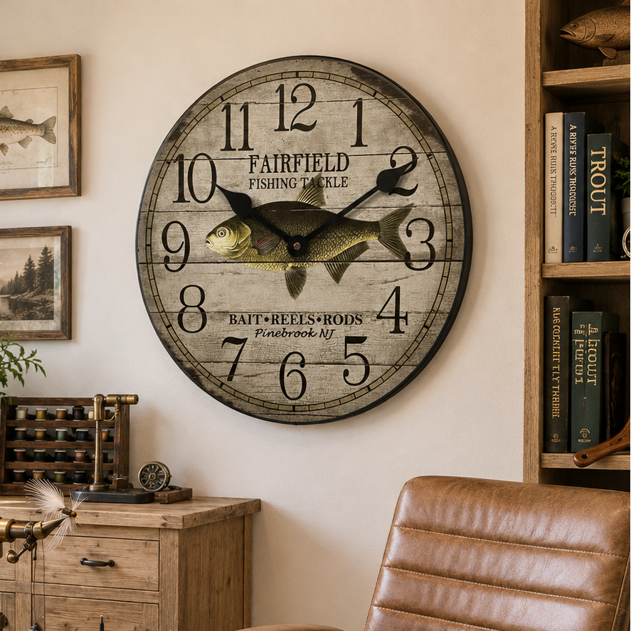 Personalized Fishing Wall Clock
