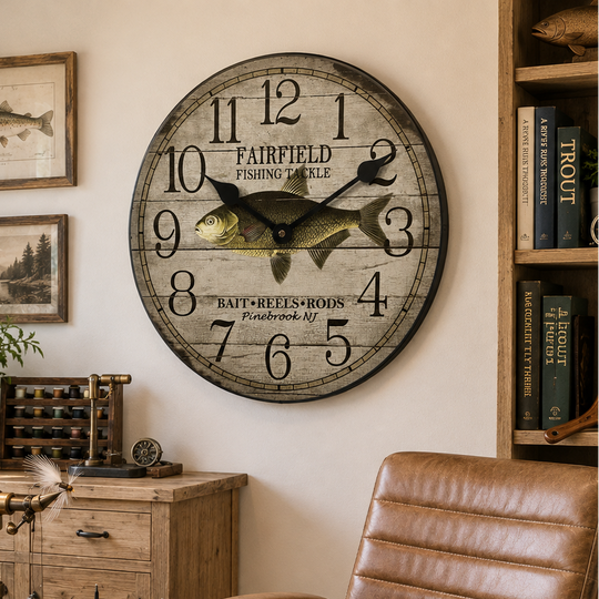 Personalized Fishing Wall Clock