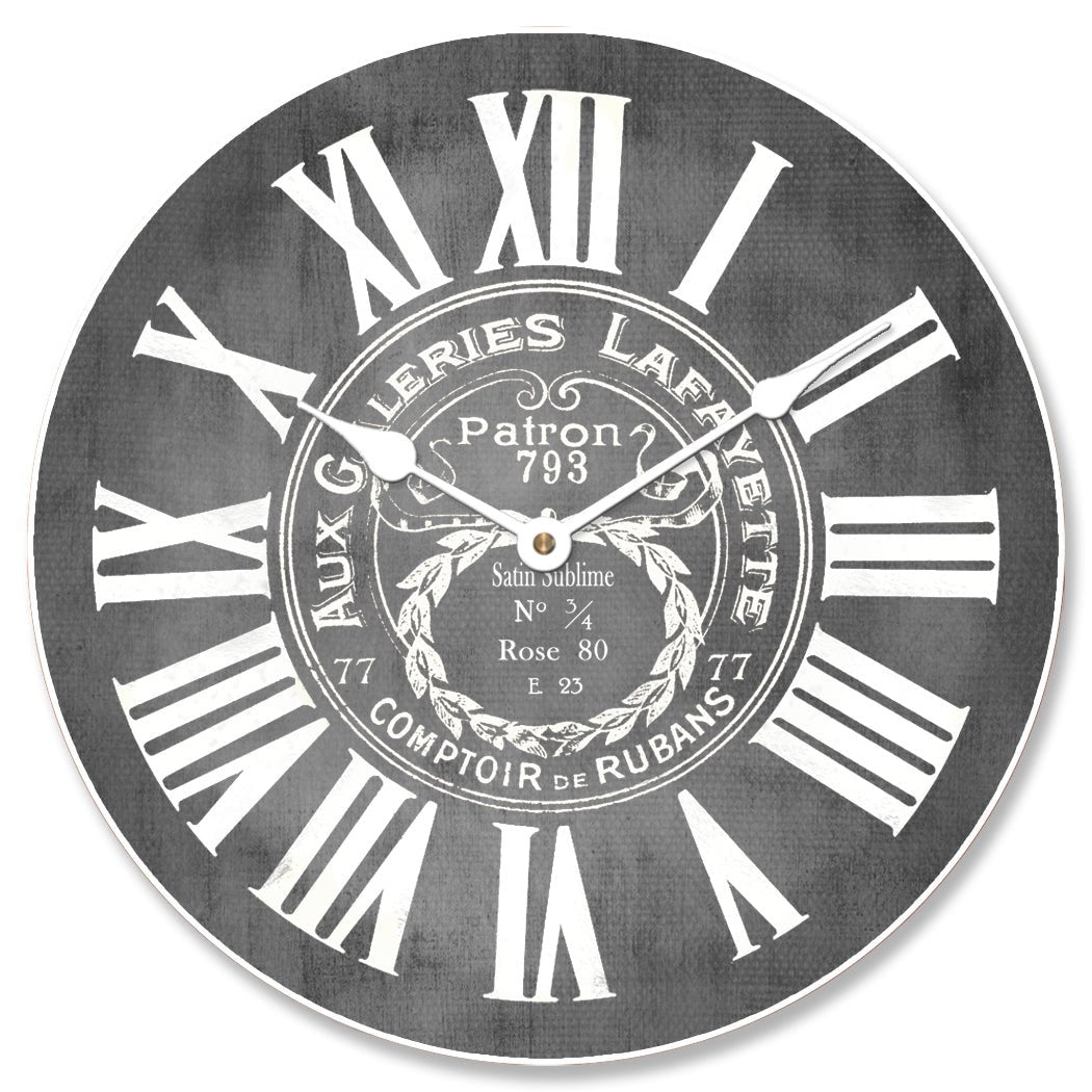 Galeries Lafayette Gray Clock - CustomBigClocks