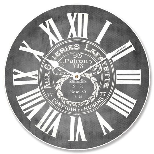 Galeries Lafayette Gray Clock - CustomBigClocks