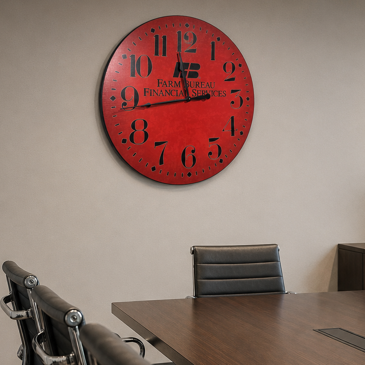 Large logo clock