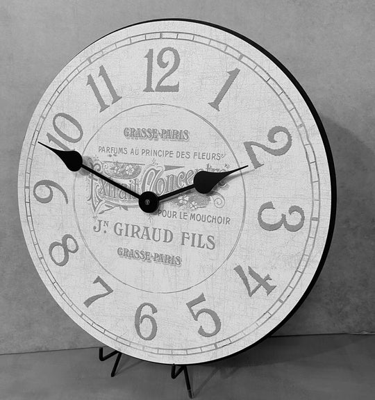 Vintage Parfum White Clock - CustomBigClocks