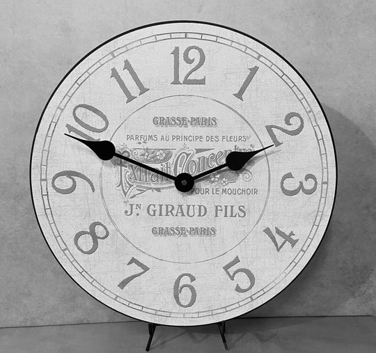 Vintage Parfum White Clock - CustomBigClocks