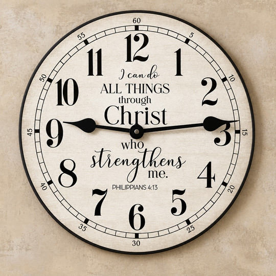 I Can Do All Things Wall Clock
