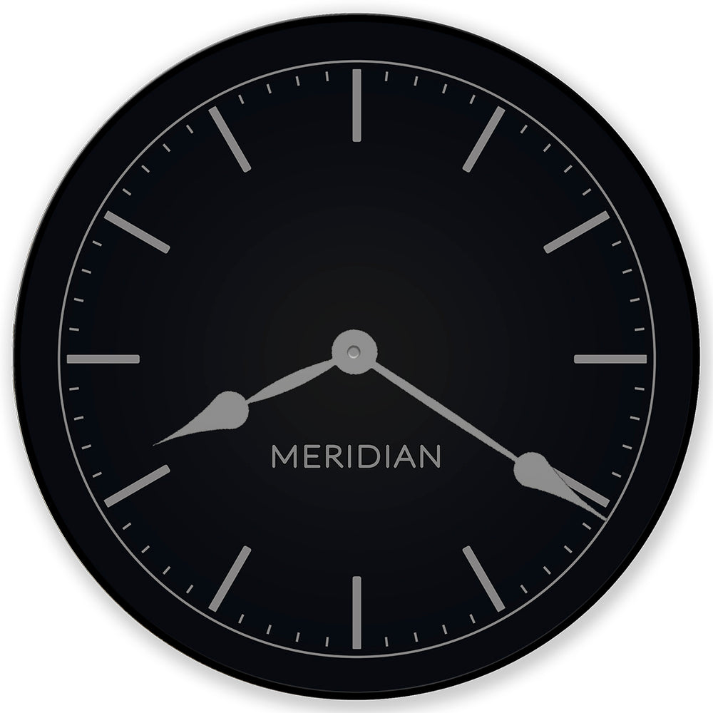 Meridian Black Wall Clock