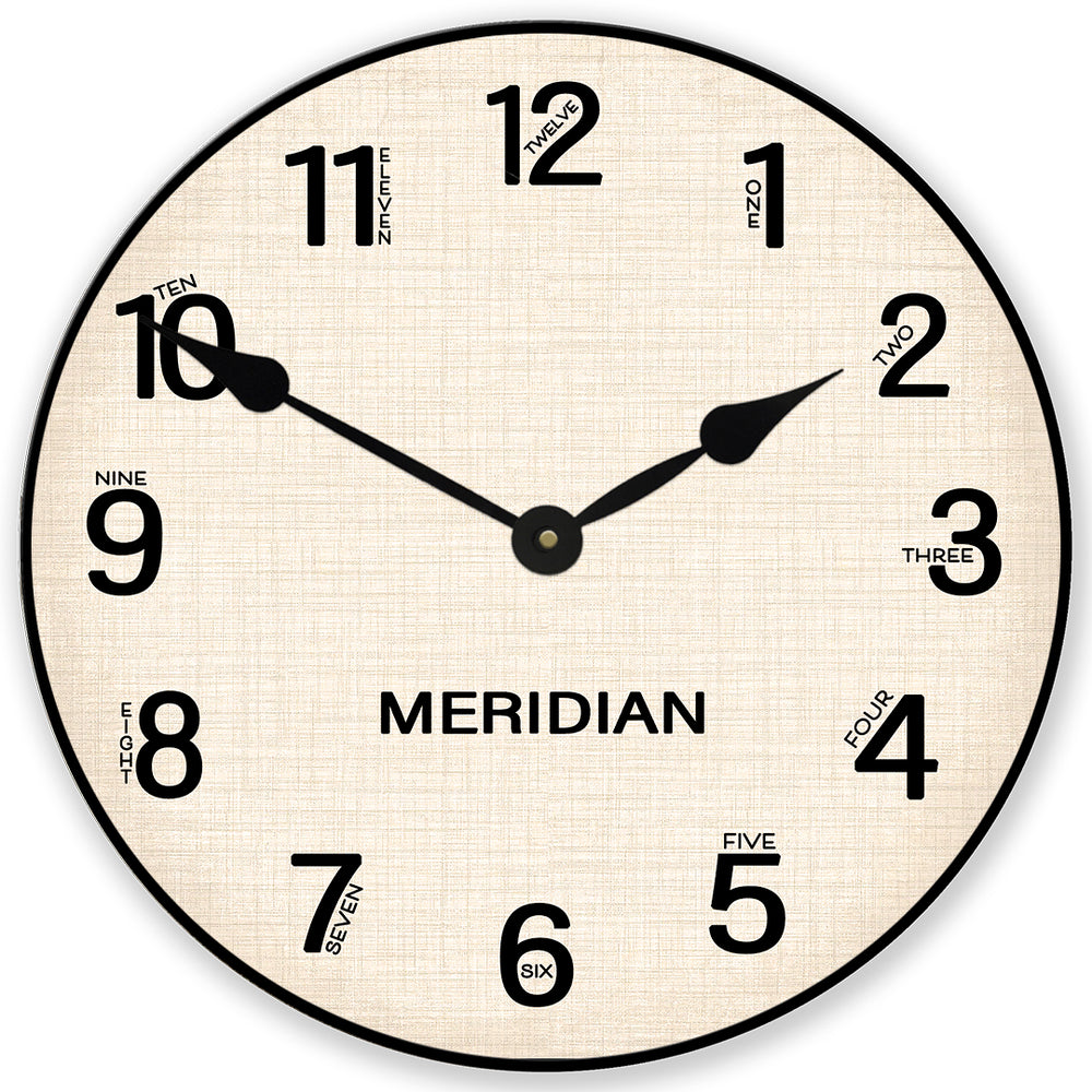 Meridian Wall Clock – Silent Non-Ticking Wall Clock for Living Room