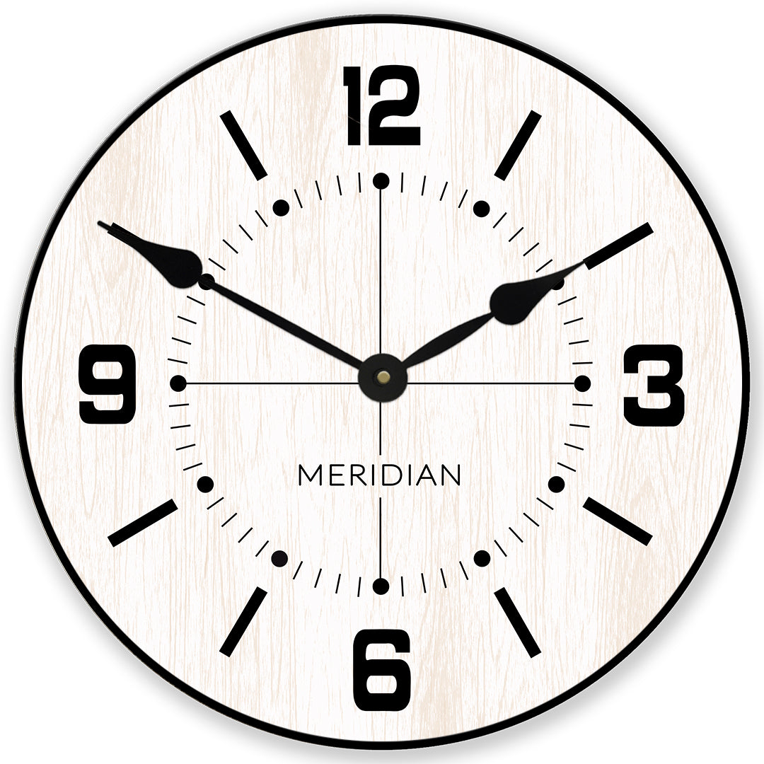Meridian Wall Clock – Silent Non-Ticking Wall Clock for Living Room