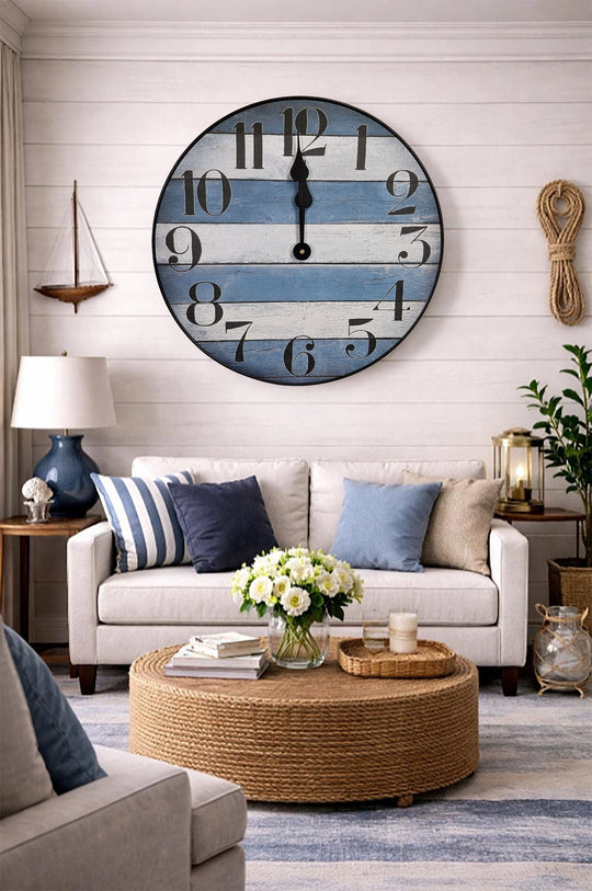 Nantucket Blue Wall Clock