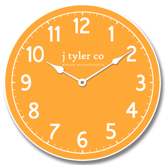 New Traditional Orange Clock - CustomBigClocks