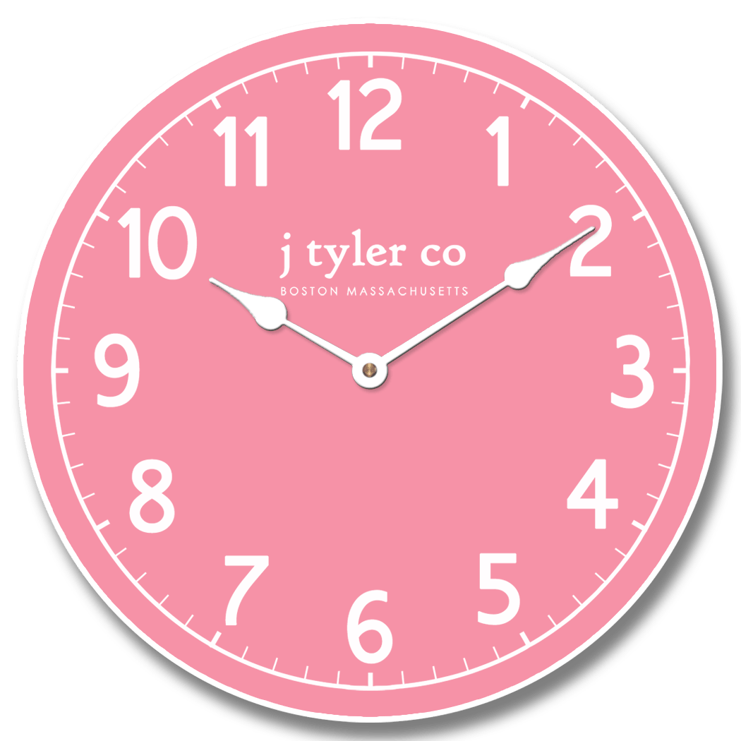 New Traditional Pink Clock - CustomBigClocks