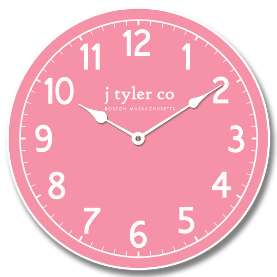 New Traditional Pink Clock - CustomBigClocks