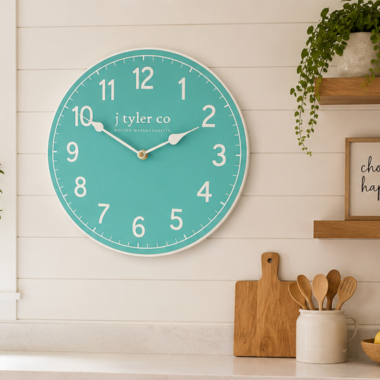 New Traditional Aqua Wall Clock