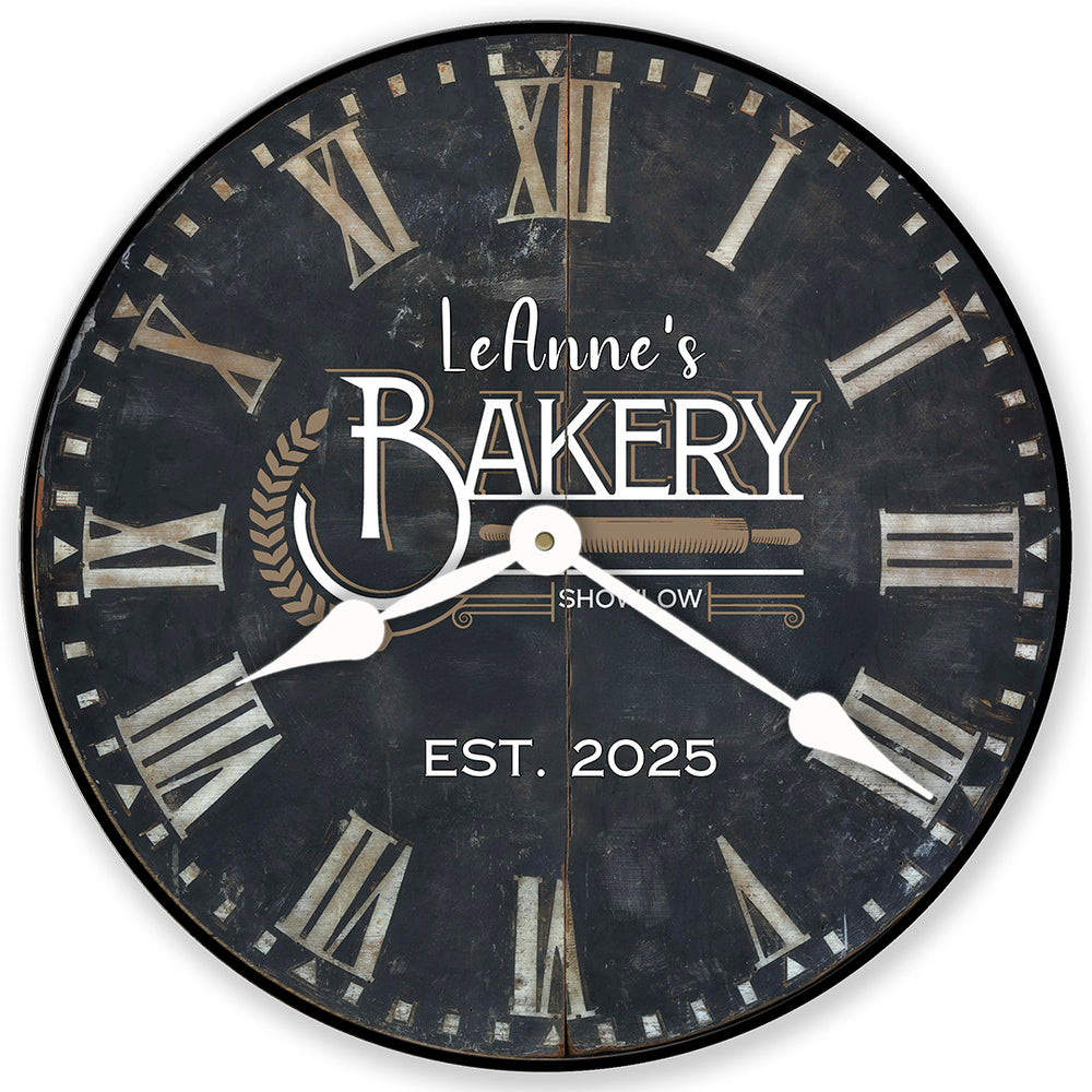 Personalized Bakery Wall Clock